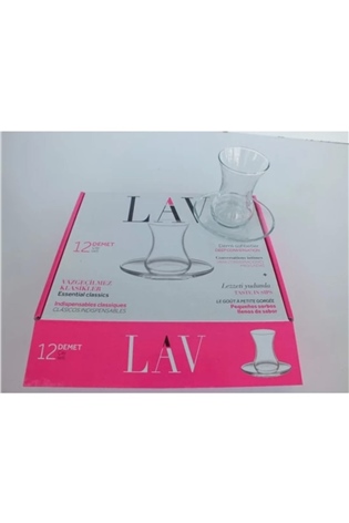 Lav Demet 12 Parça 6 Kişilik Çay Takımı
