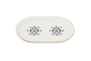 Porland Arabesque Desen5 Kayık Tabak 18cm