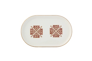 Porland Arabesque Desen6 Kayık Tabak 18cm