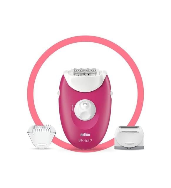BRAUN SE3276 2 IN 1 EPILATOR PEMBE