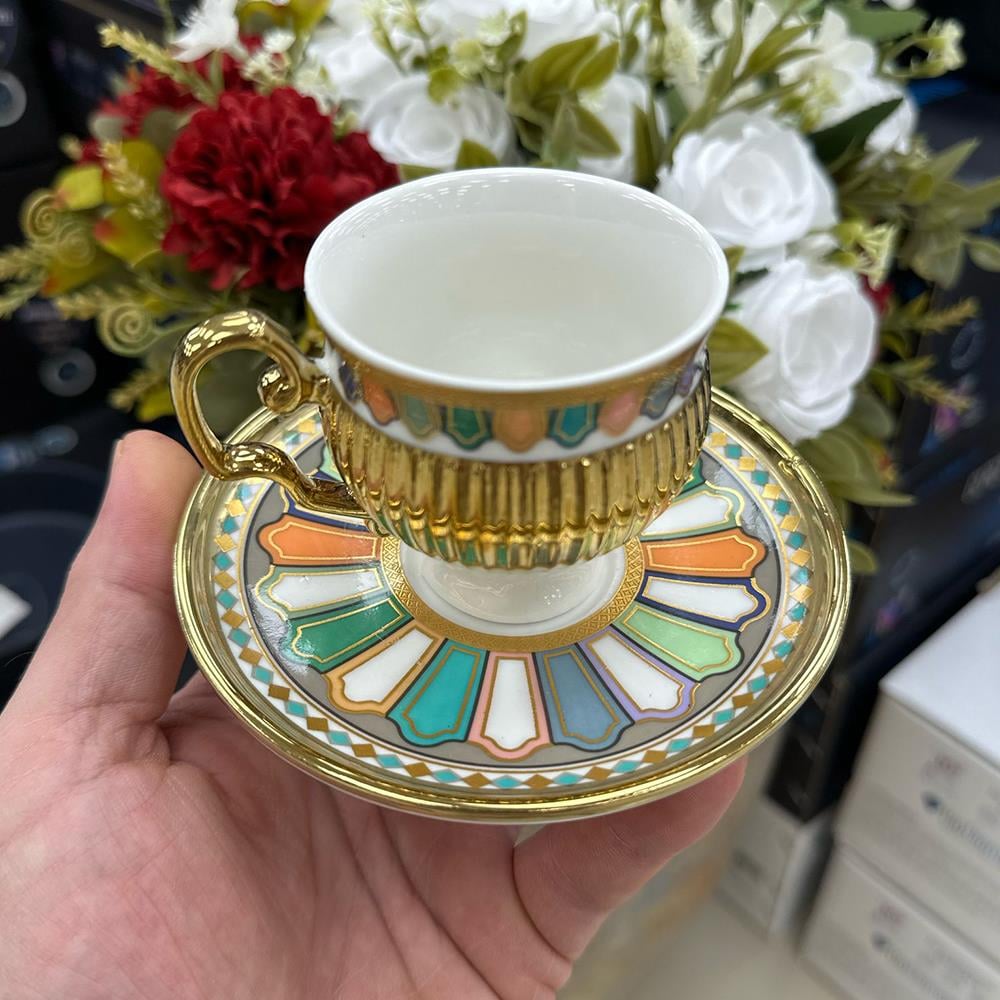 Acar Pompei Lüx Porselen 6 Lı Fİncan Takımı