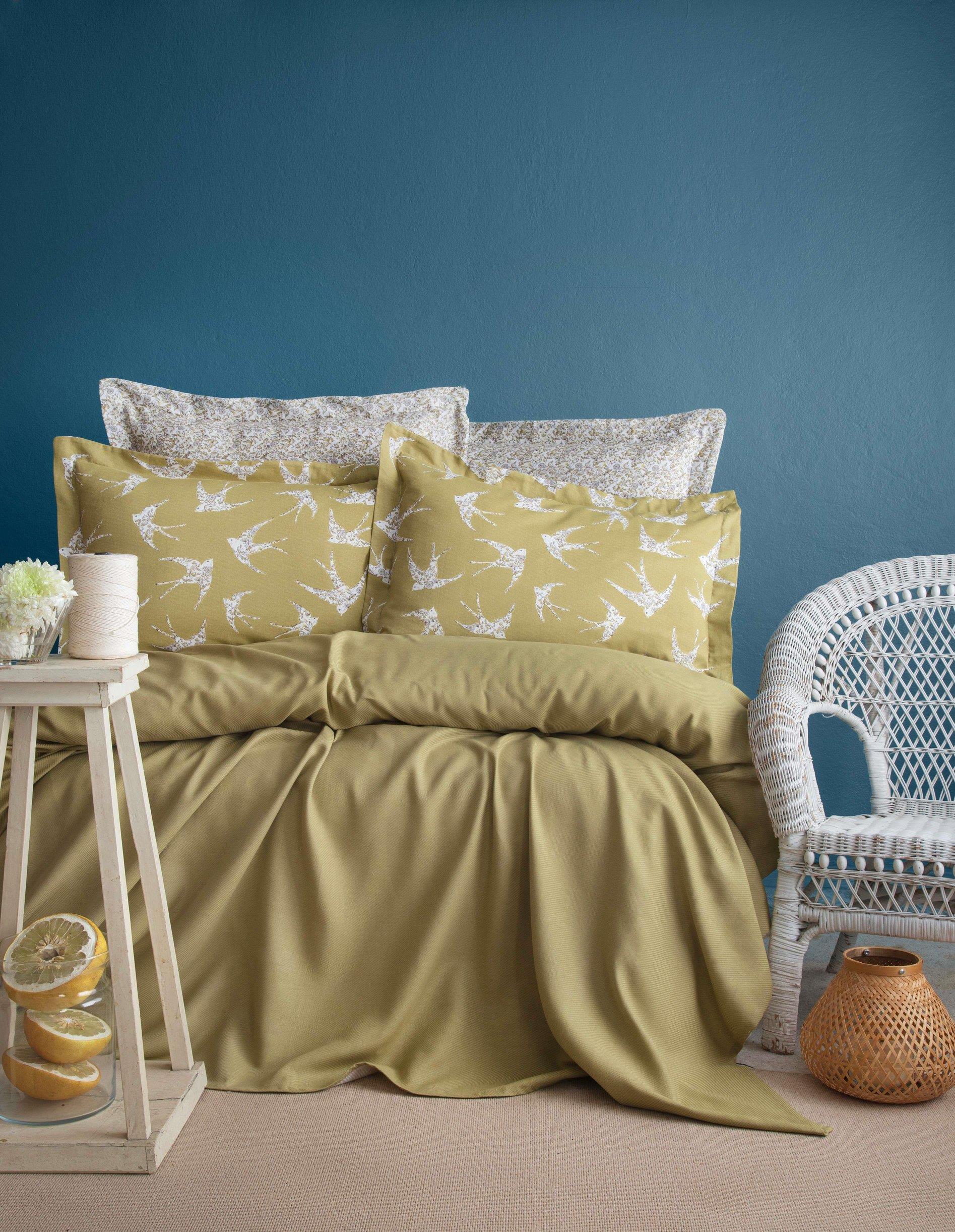 Apricitas Tek Kişilik Bambu Pıke Set Freely Olıve