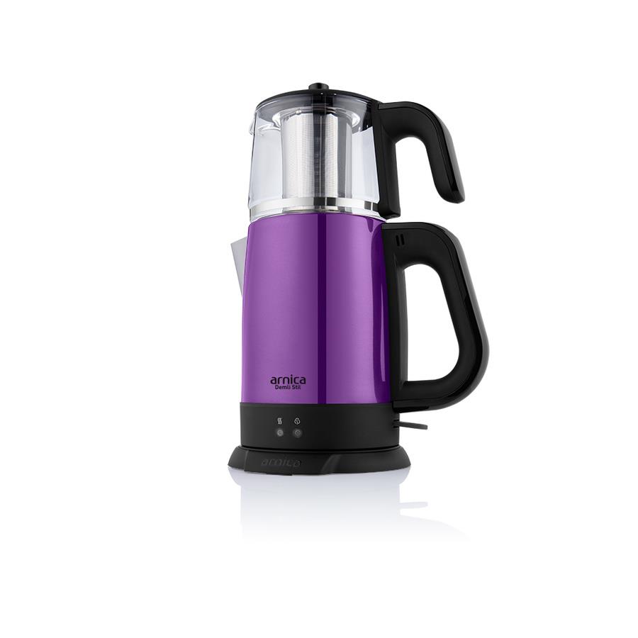 Arnica Demli Stil Mor Cam Çay Makinesi IH33202