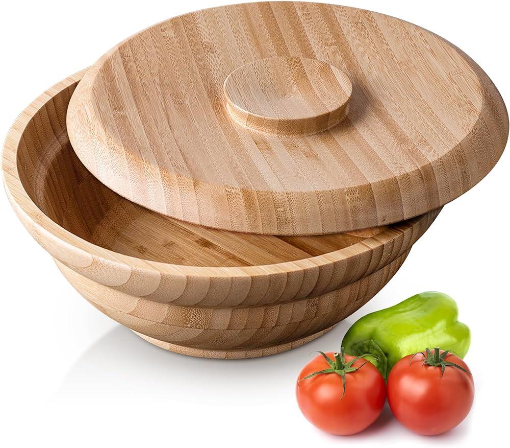 Bambu Milano Kapaklı Salata Kasesi B0715