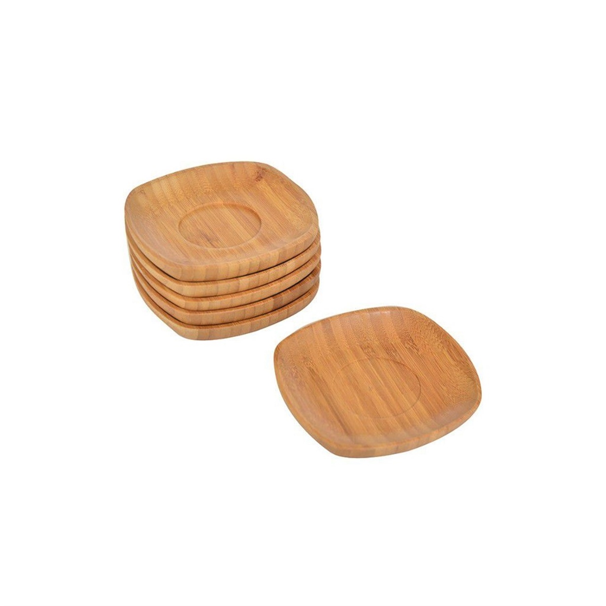 Bambum Silva 6'lı Kare Çay Tabağı