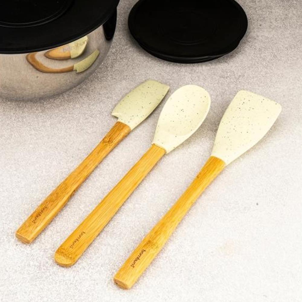 Bambum Zolly 3’lü Spatula Seti Büyük Beyaz B5854