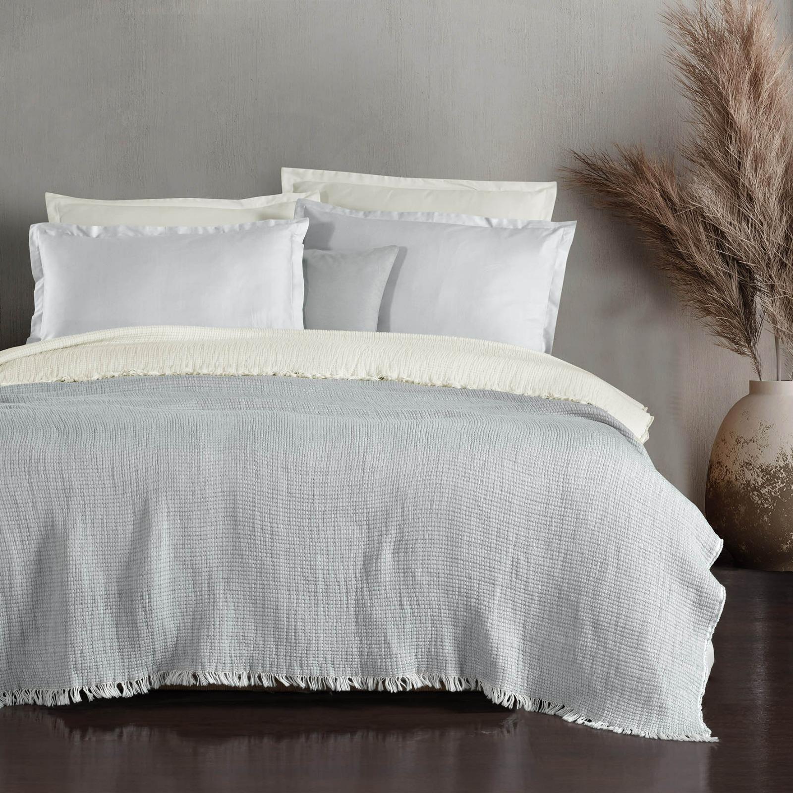 Bazaar Çift Kişilik Yatak Örtüsü Bowie Gri