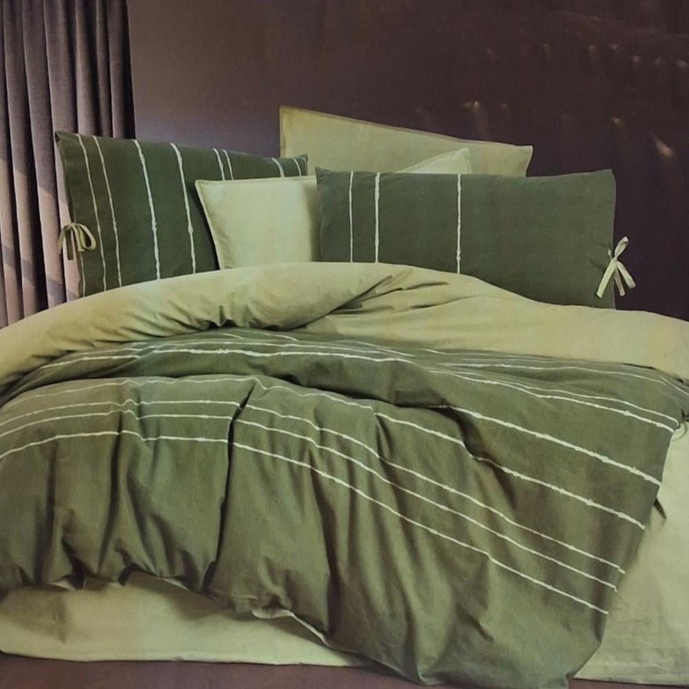 Bazaar Ranfors Halore Yeşil Nevresim Takımı Çift Kişilik