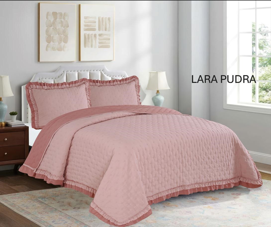 Çınar Yatak Örtüsü Çift Kişilik Lara Pudra 240X260