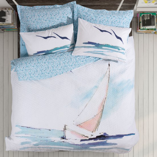 Cotton Box Maritime Nevresim Takımı Mavi Tek Kişilik