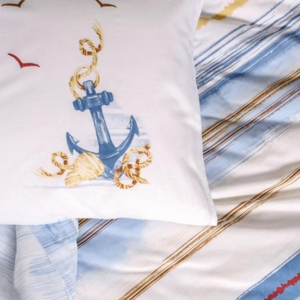 Cotton Box Maritime Tek Kişilik Complete Set Moreno Mavi