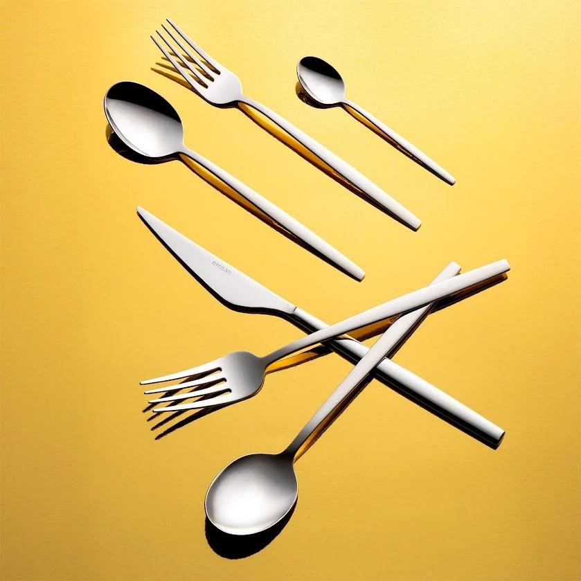 Emsan Evelyn 72 Parça 12 Kişilik Çatal Kaşık Bıçak Takımı Lüks Kutulu