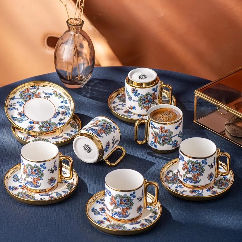Emsan Multicolor Porselen Kahve Fincan Takımı 6 lı