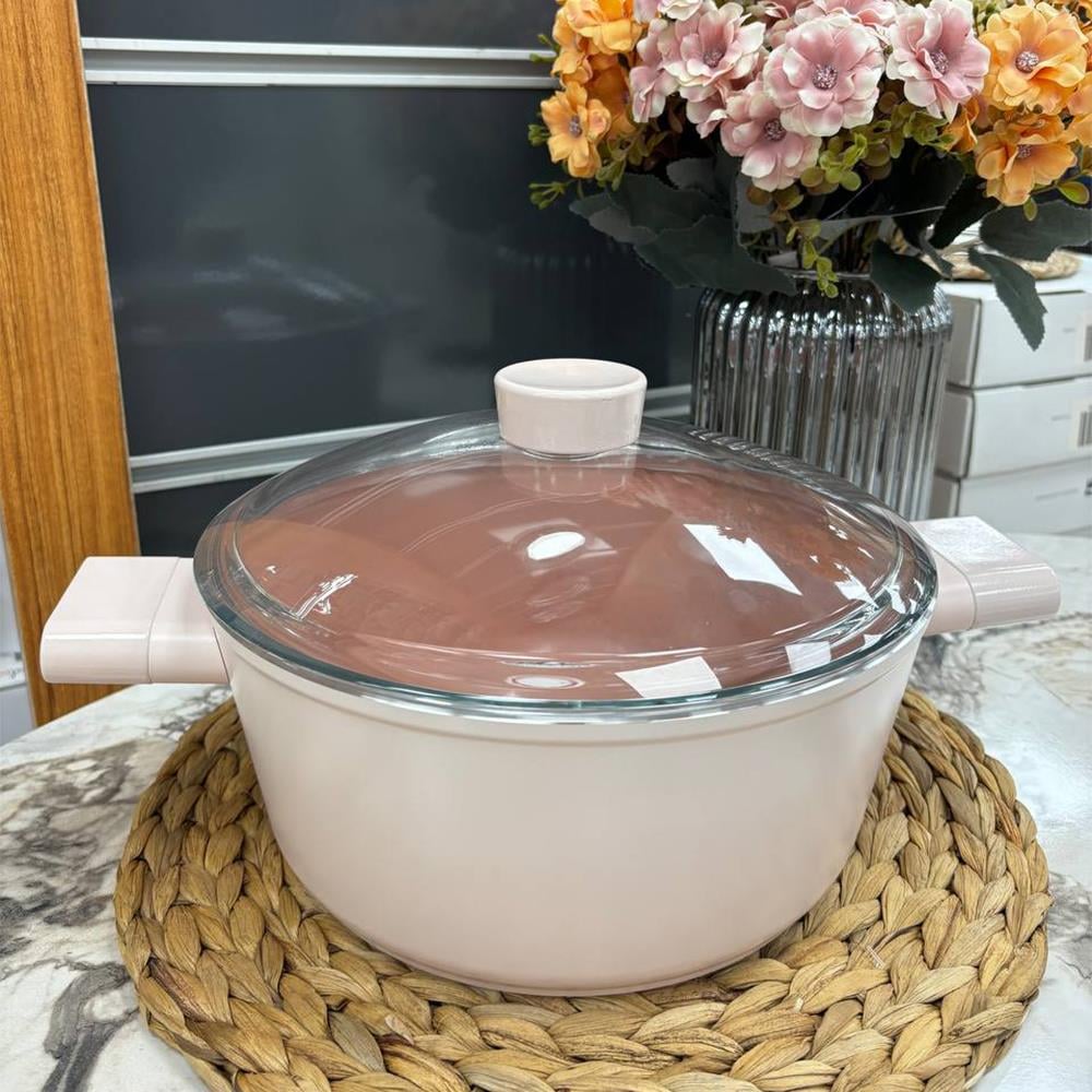 Emsan Swiss Crystal Derin Tencere 24 cm Pembe