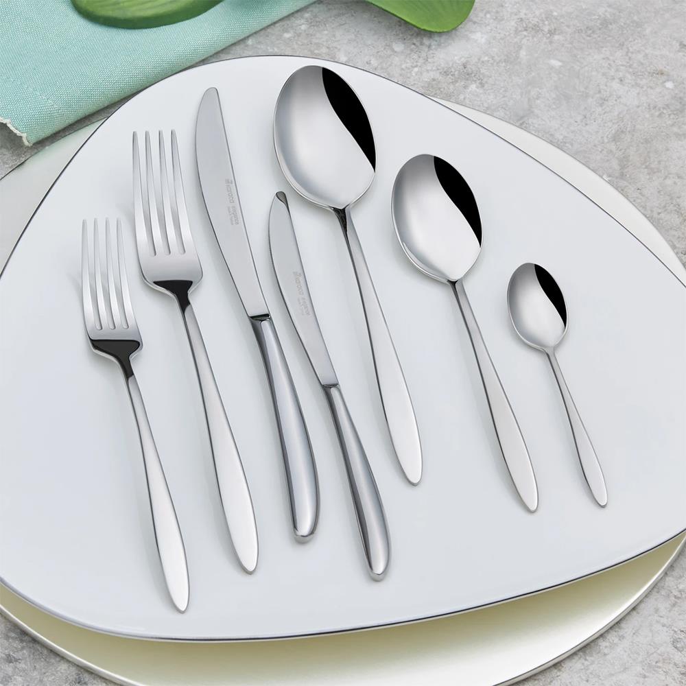 Karaca 316 Elegance Athena Platin 12 Kişilik 84 Parça Çatal Kaşık Bıçak Takımı