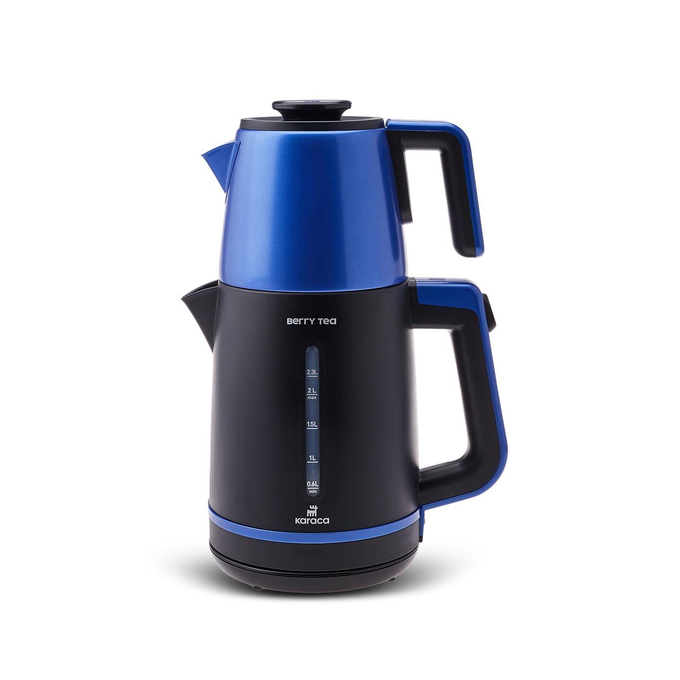 Karaca Berry Tea XL 2in1 Çelik Demlikli Çay Makinesi ve Kettle Blueberry