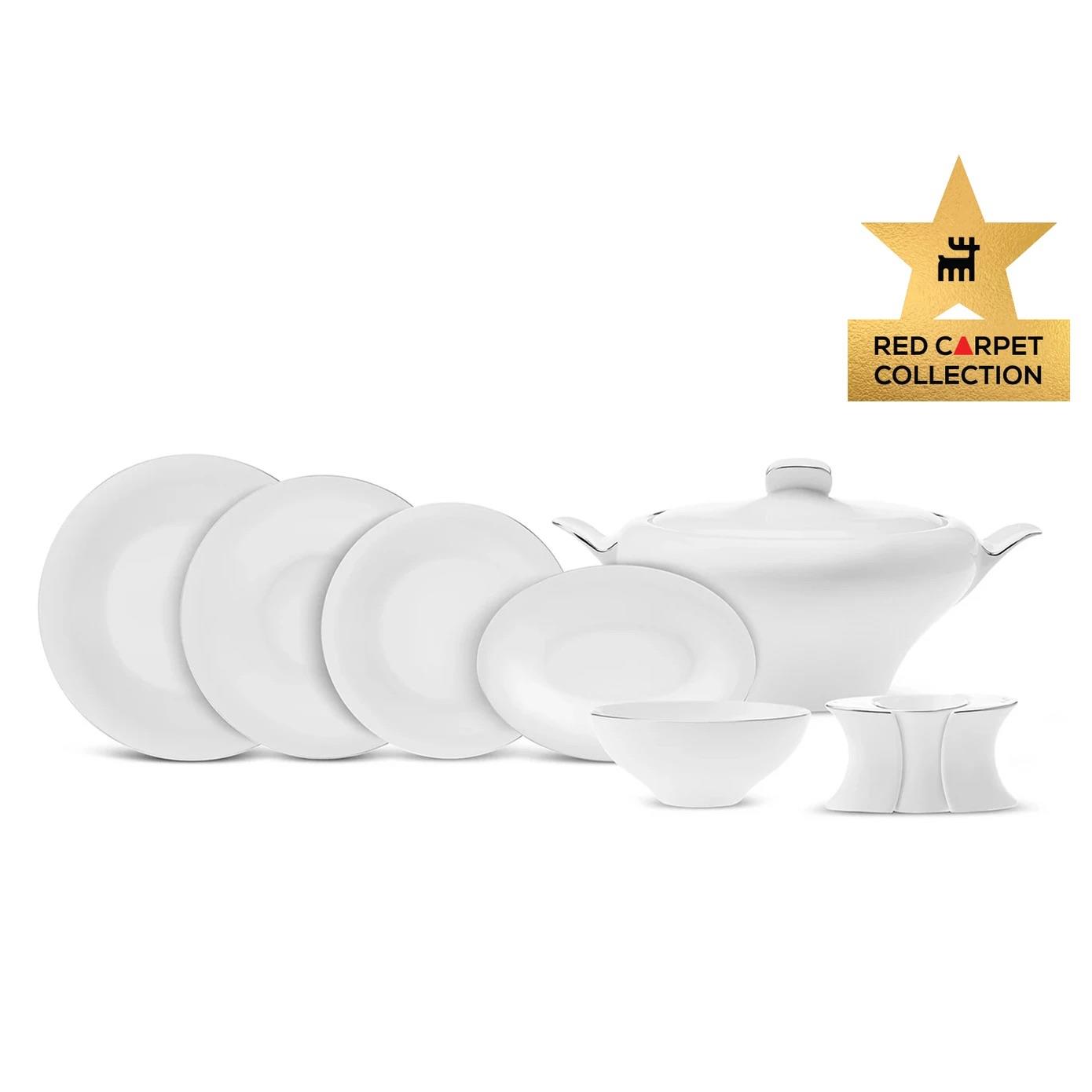 Karaca Fine Pearl Extra Argent 62 Parça 12 Kişilik Yemek Takımı