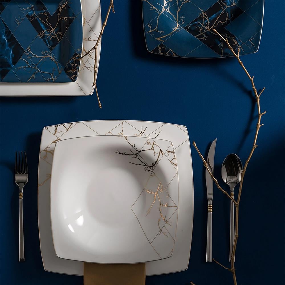 Karaca Fine Pearl Midnight 62 Parça 12 Kişilik Yemek Takımı