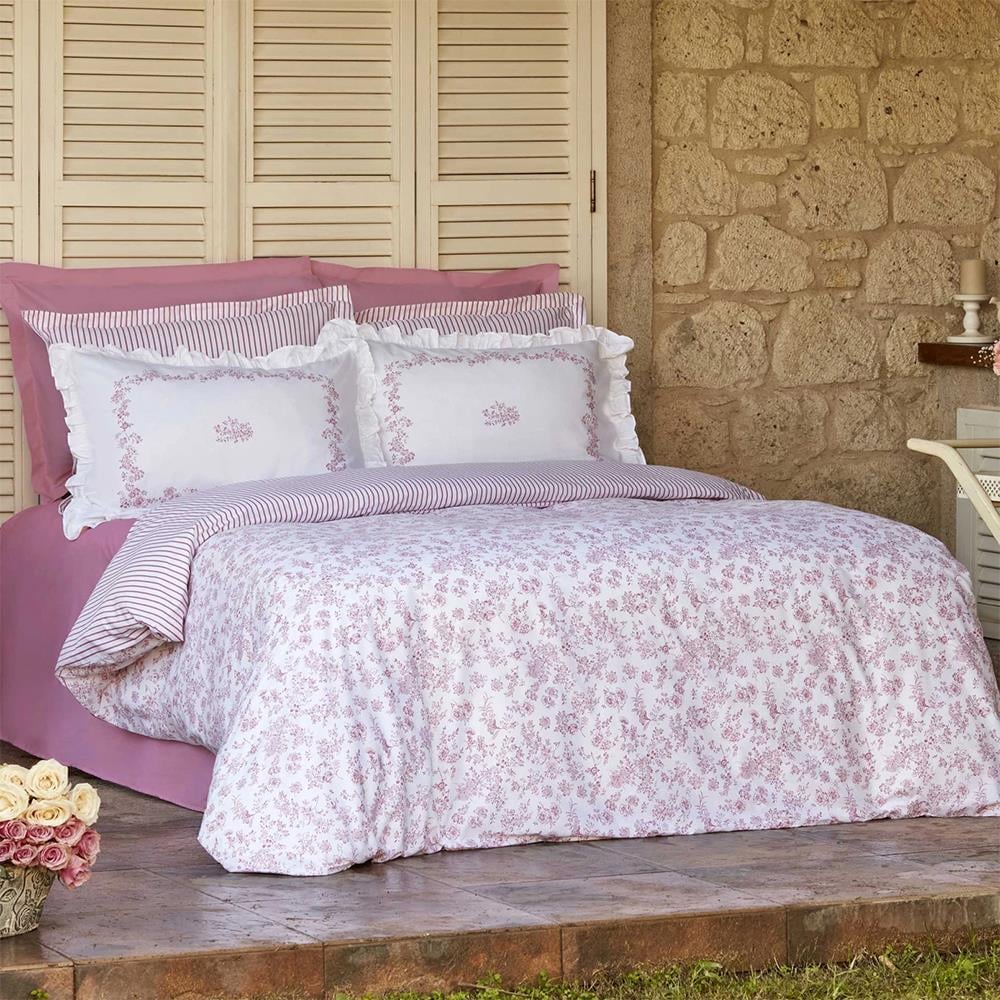 Karaca Home Versay Çift Kişilik Percale Nevresim Takımı Pembe