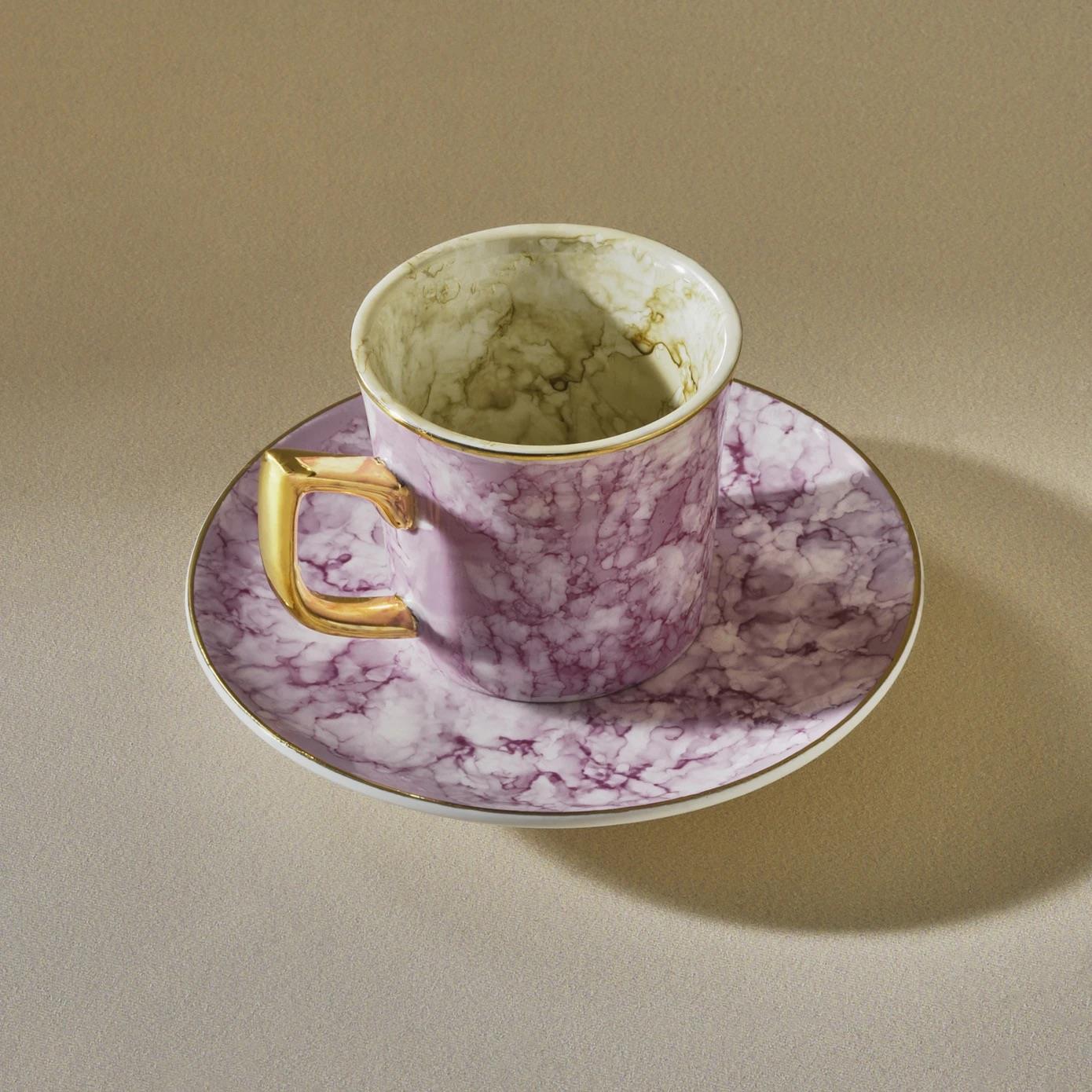 Karaca Parla 2 Kişilik Kahve Fincan Takımı 90 Ml Pembe