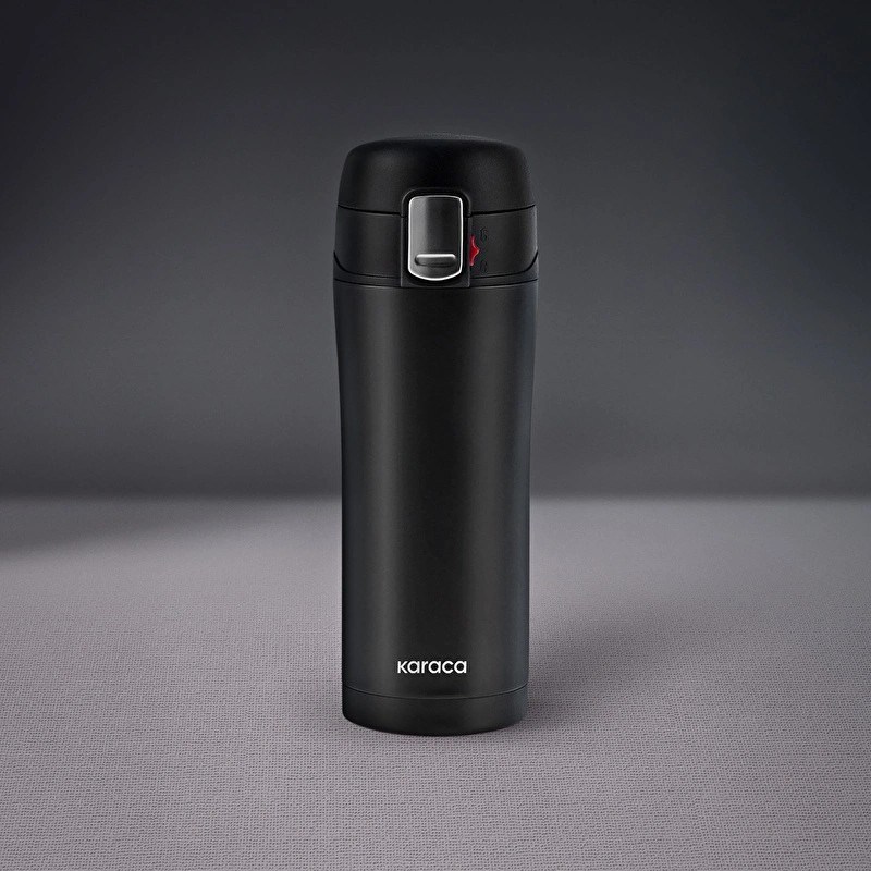Karaca Pluton Çelik Sızdırmaz Termos Siyah 450 ml