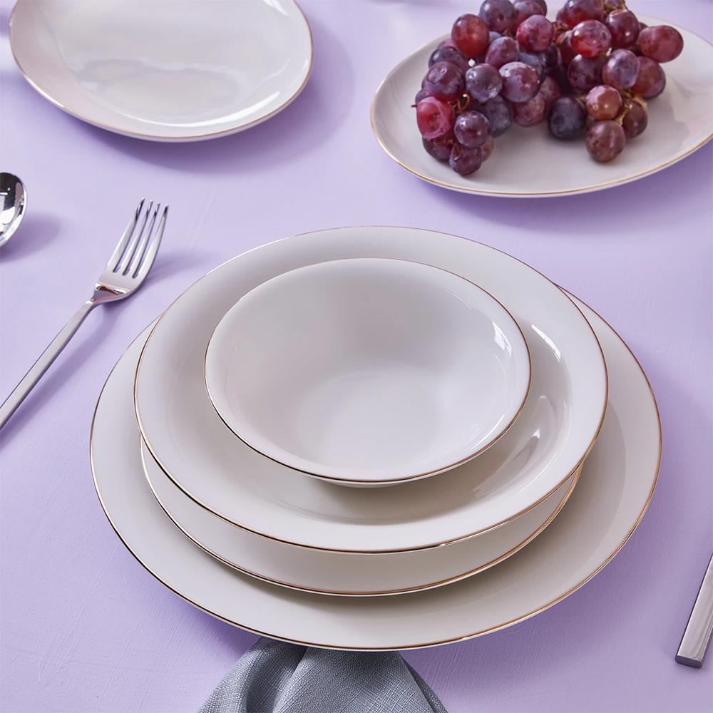 Karaca Stream Bone Realto 60 Parça 12 Kişilik Yemek Takımı Gold