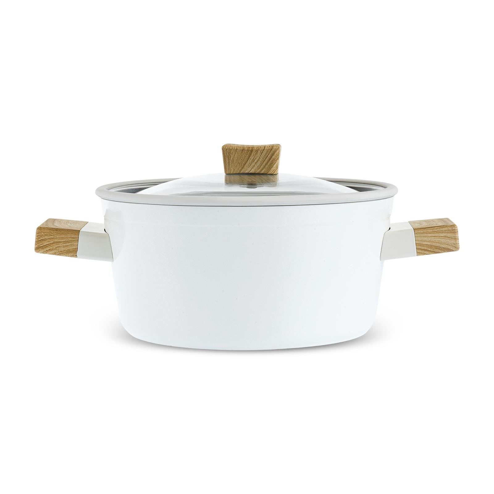 Karaca Swiss Crystal Creamy Wood Tencere 24 Cm