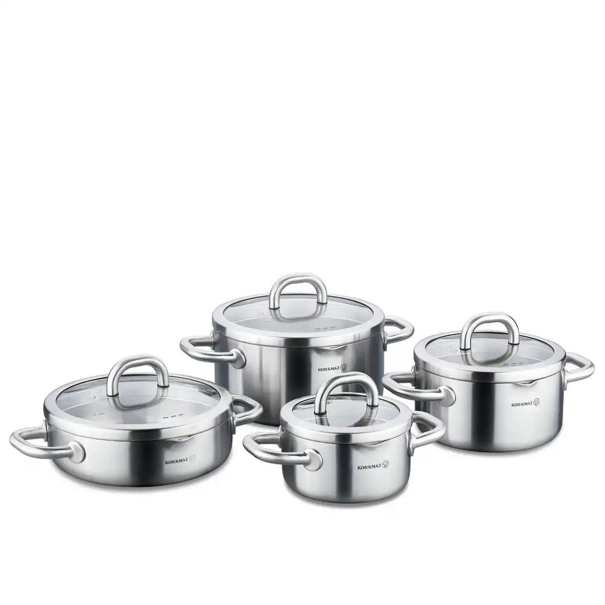 Korkmaz Alba 8 Parça Tencere Seti
