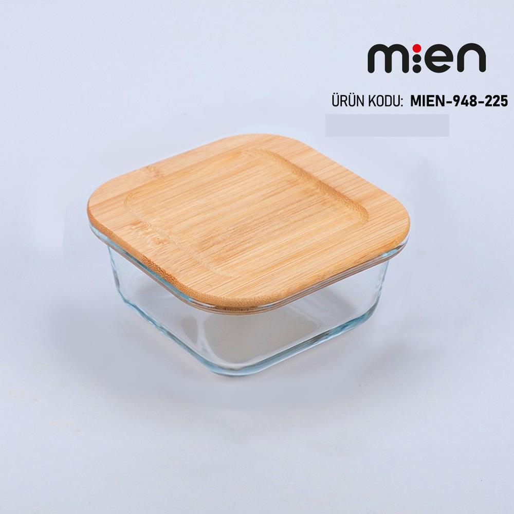 Mien Bambu Kapaklı Kare Küçük Kahvaltılık  938