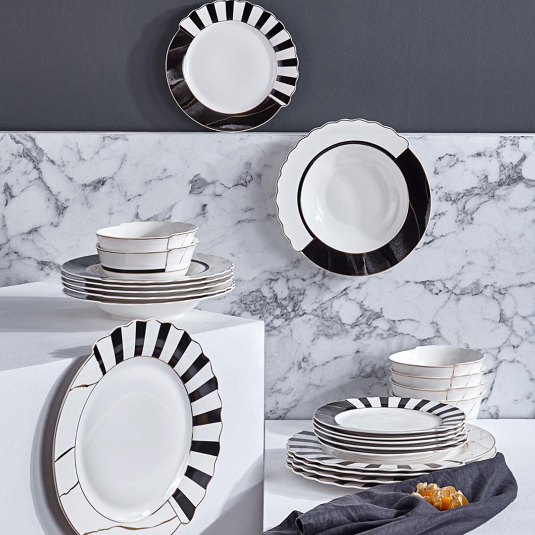 Neva Marble Plus Hibrit 24 Prc Yemek Takımı N 3275
