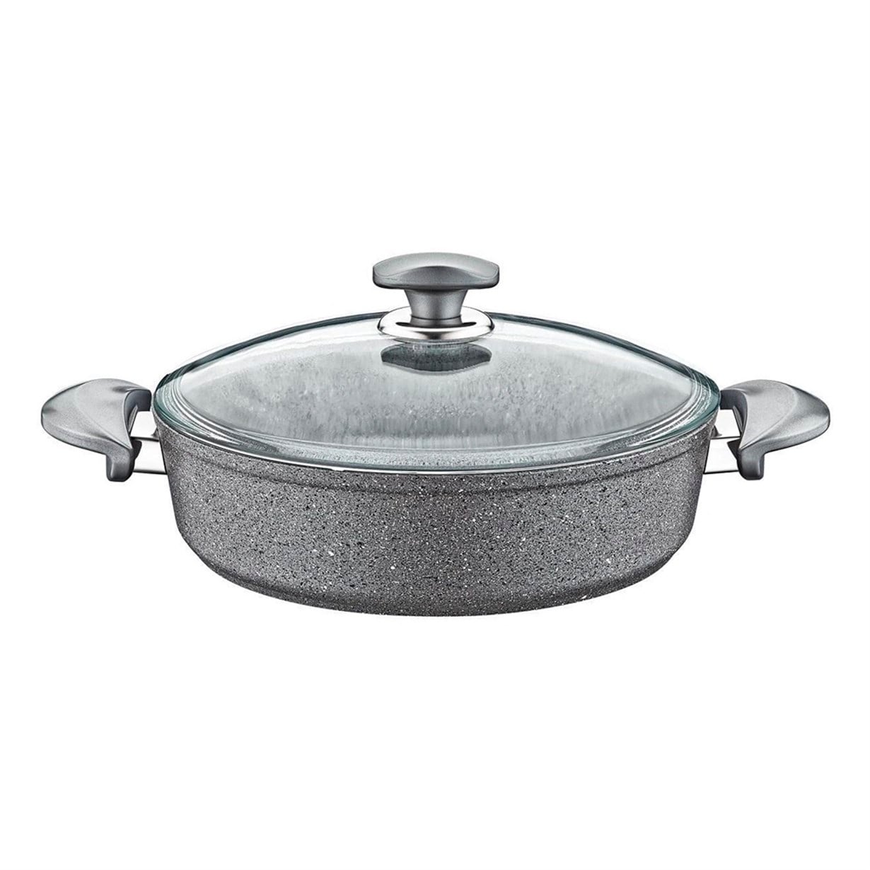 Oms Karnıyarık Tenceresi Cam Kapak 28 cm