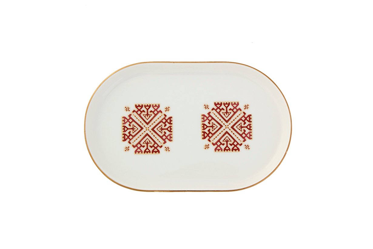 Porland Arabesque Desen6 Kayık Tabak 18cm