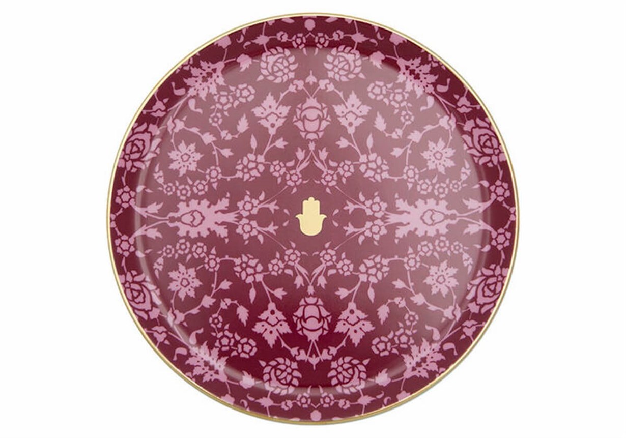 Porland Glamorous Fuşya Düz Tabak 24cm