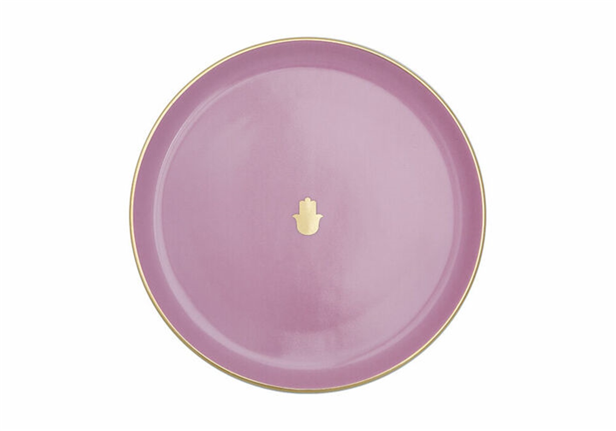 Porland Glamorous Pembe Düz Tabak 20cm