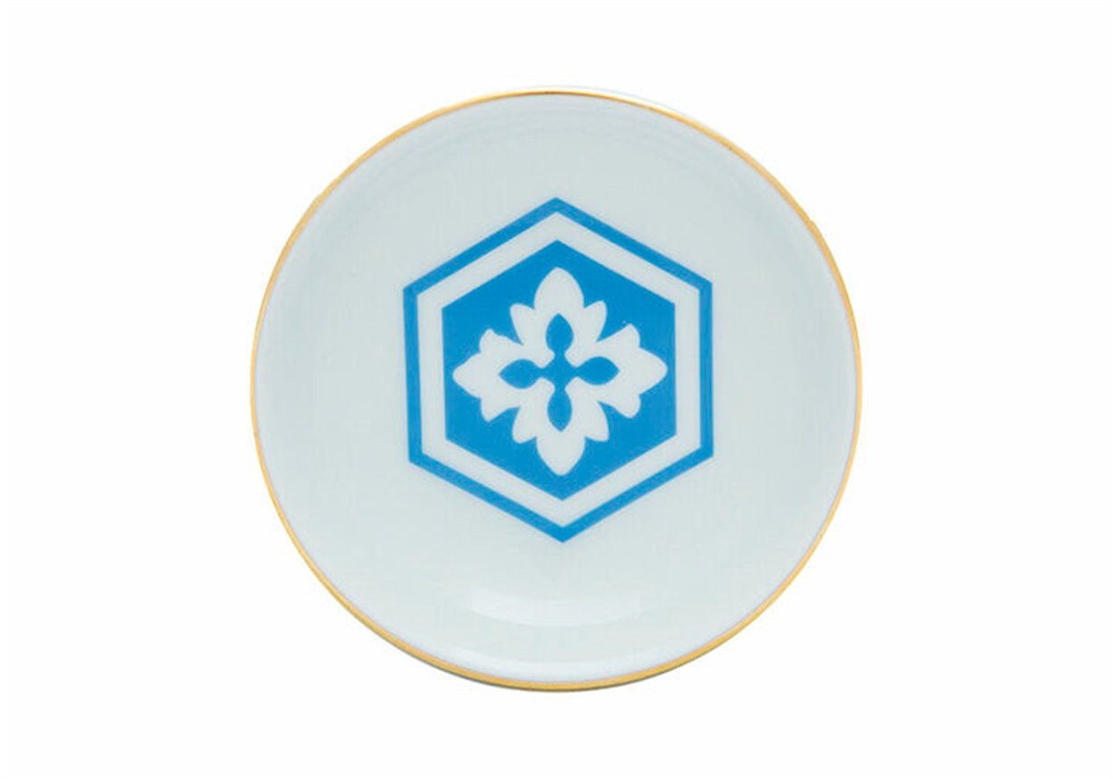 Porland Morocco Desen2 Mavi Mini Kase 10cm