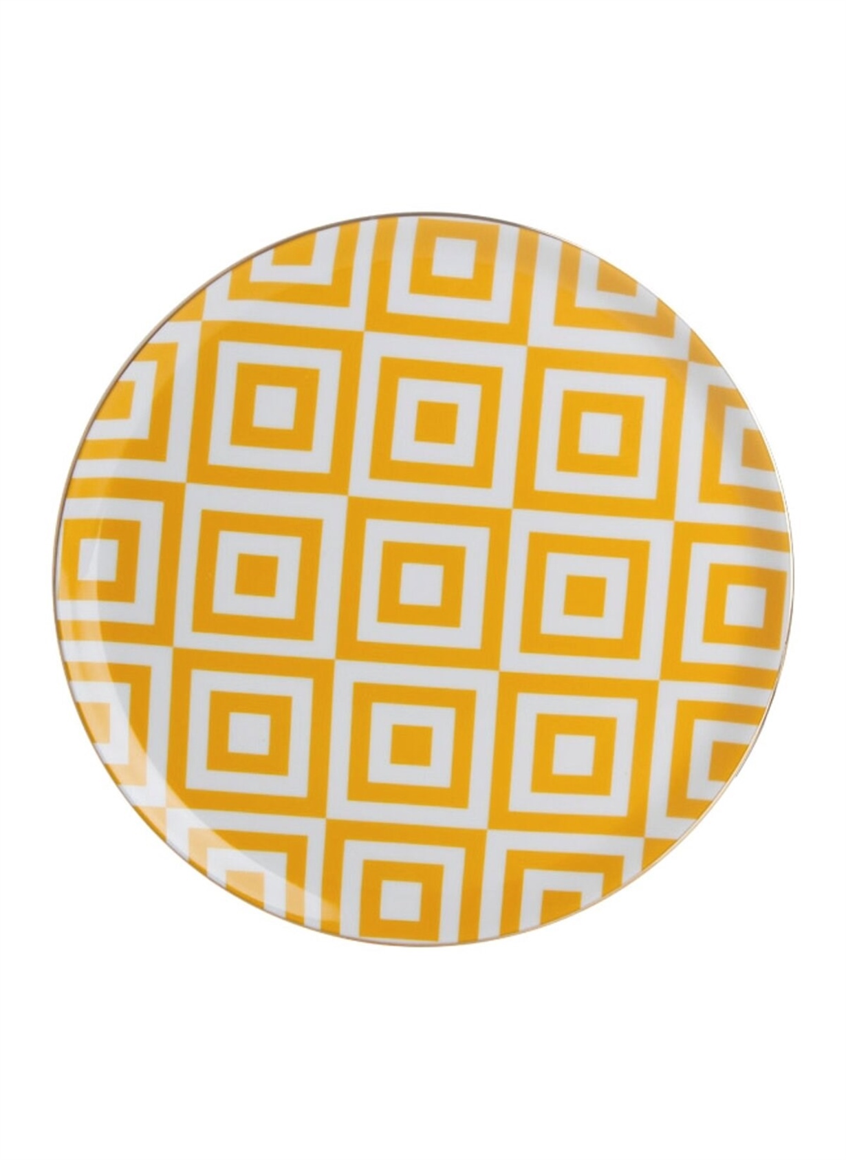 Porland Morocco Desen4 Sarı Düz Tabak 28cm