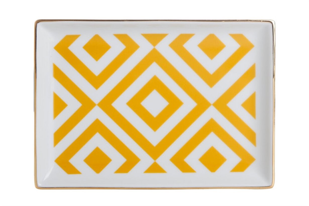 Porland Morocco Desen4 Sarı Kahvaltı Tabağı 18cm