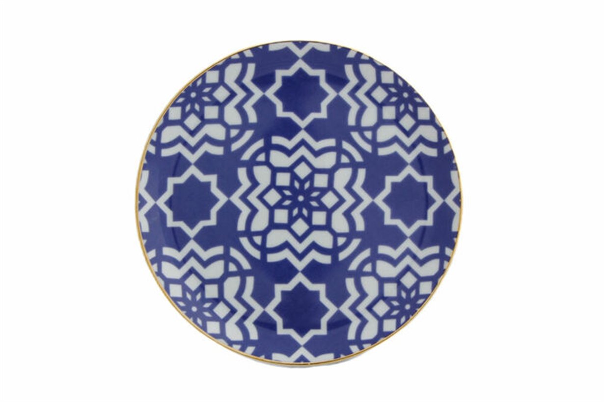 Porland Morocco Desen7 Mor Düz Tabak 17cm