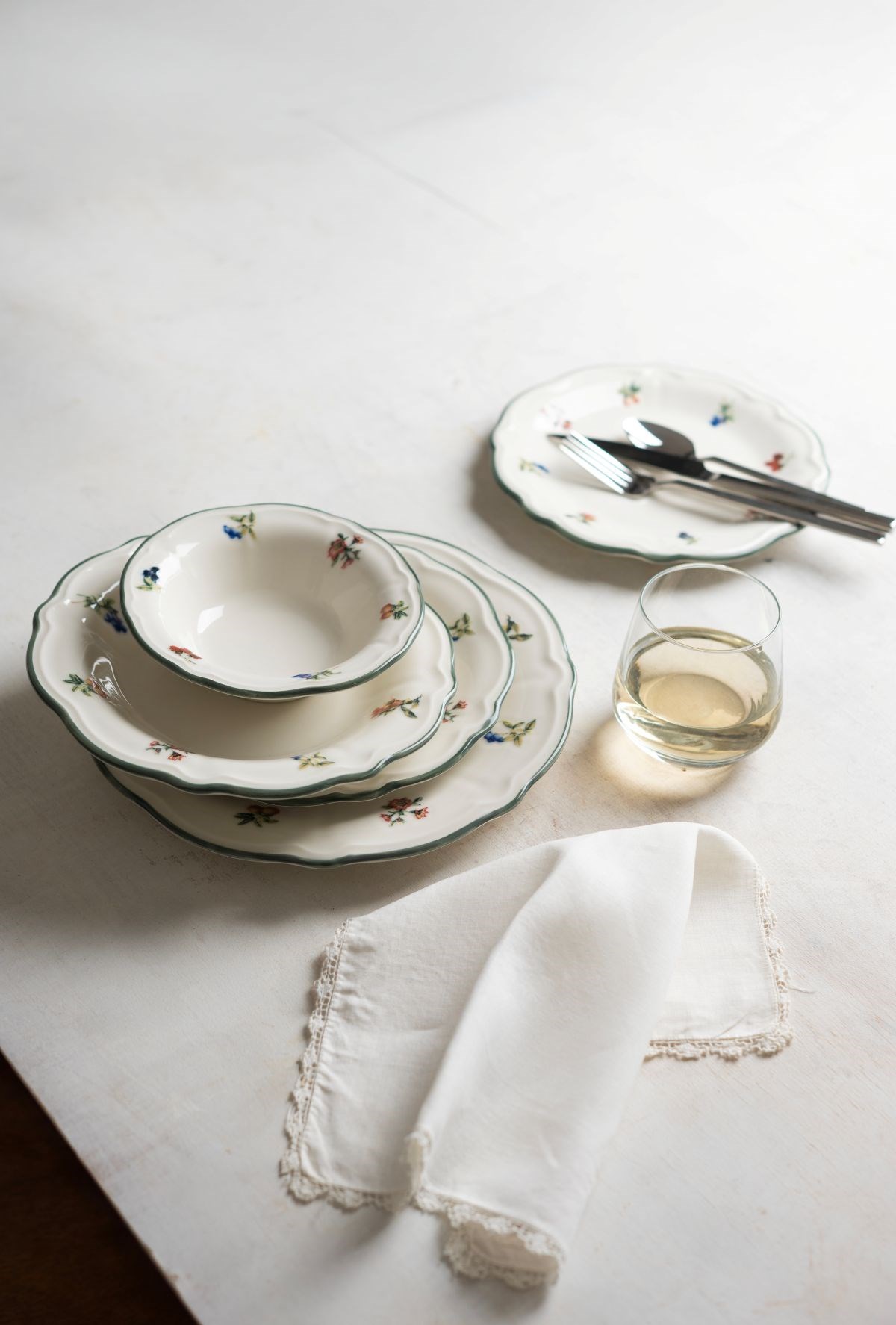 Porser Vintage Rose Fulya 24 Parça 6 Kişilik Yemek Takımı