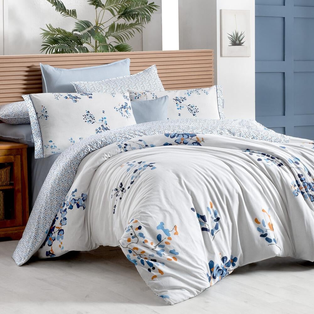 Sarev Fancy Bonamy Çift Kişilik Nevresim Takımı Mavi