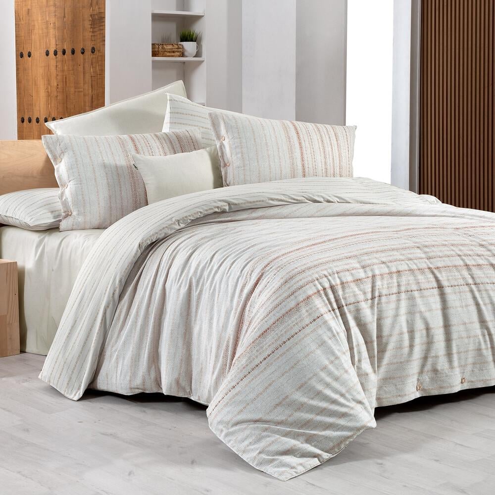 Sarev Fancy Rabella Çift Kişilik Nevresim Takımı Bej