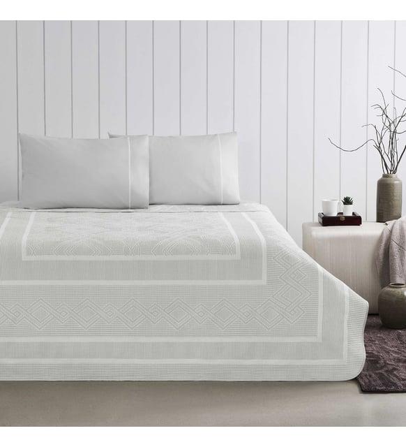 Taç Jakar Anette Tek  Kişilik Pike Takımı Gri