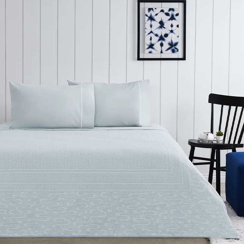 Taç Jakar Marlena Tek Kişilik Pike Takımı Mavi