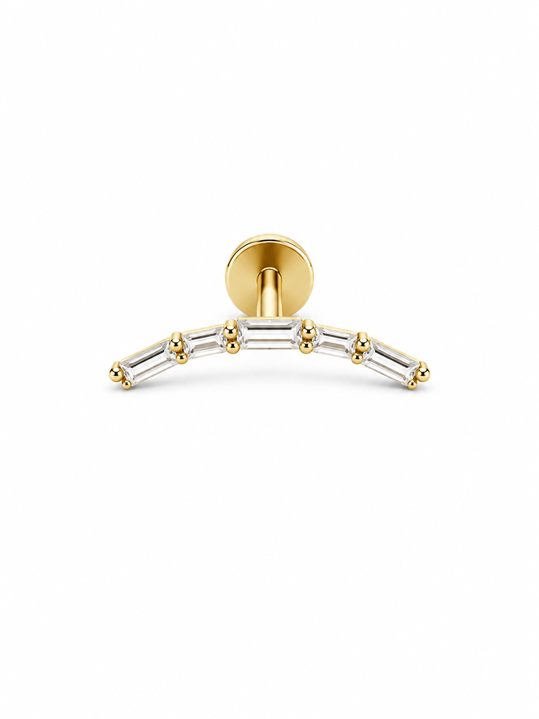 14 Ayar Altın Kavisli Beştaş Piercing