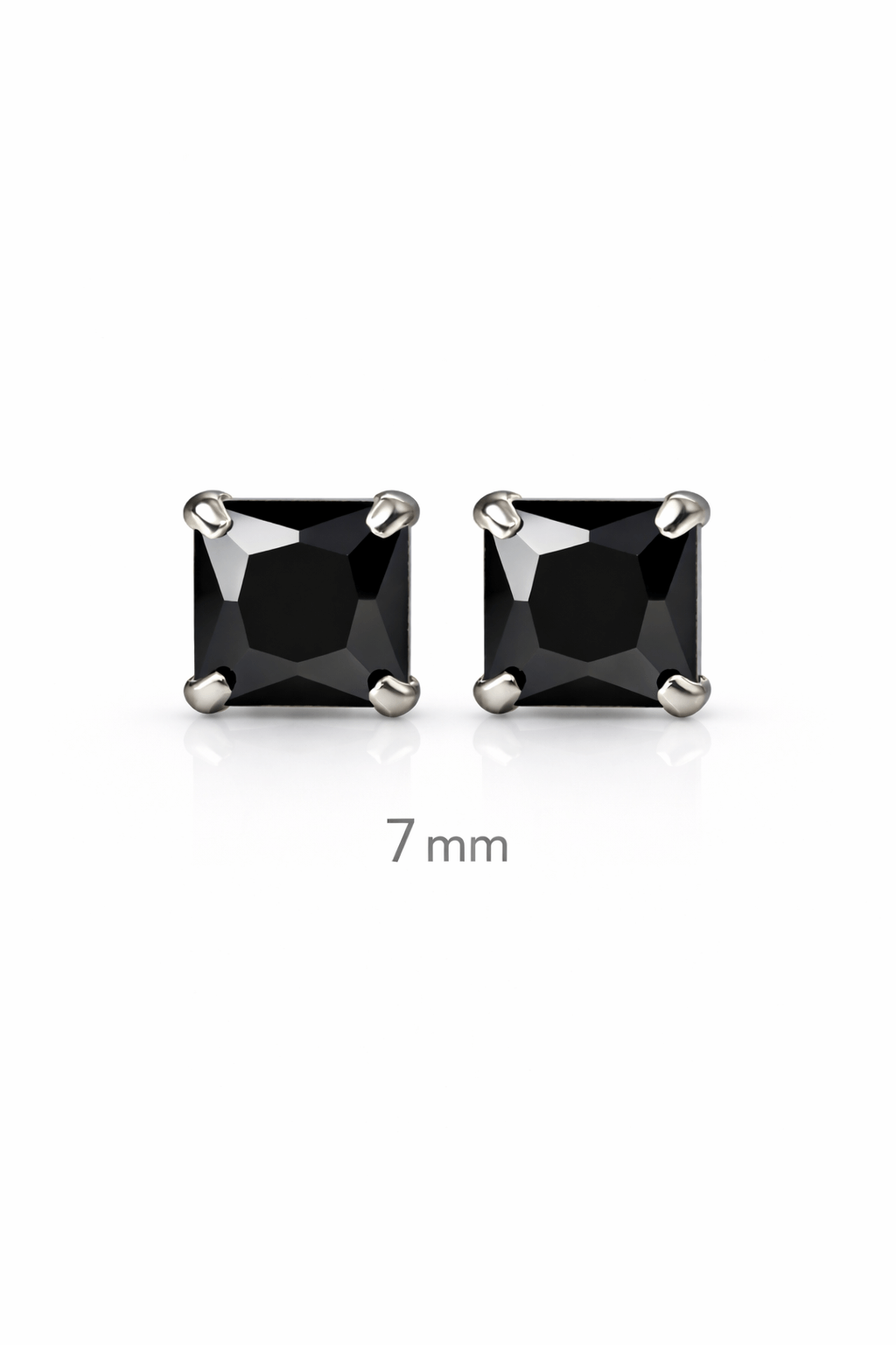 7 mm Siyah Tektaş Küpe