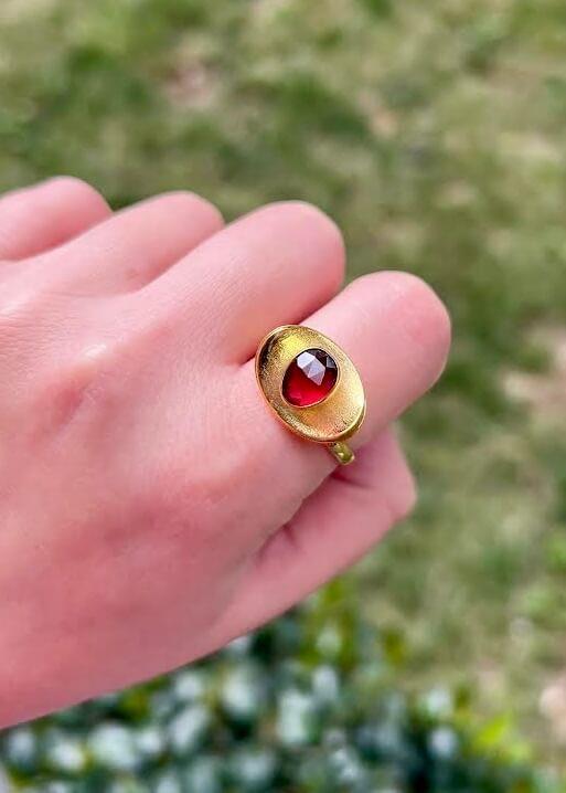 Ahumay Garnet Yüzük