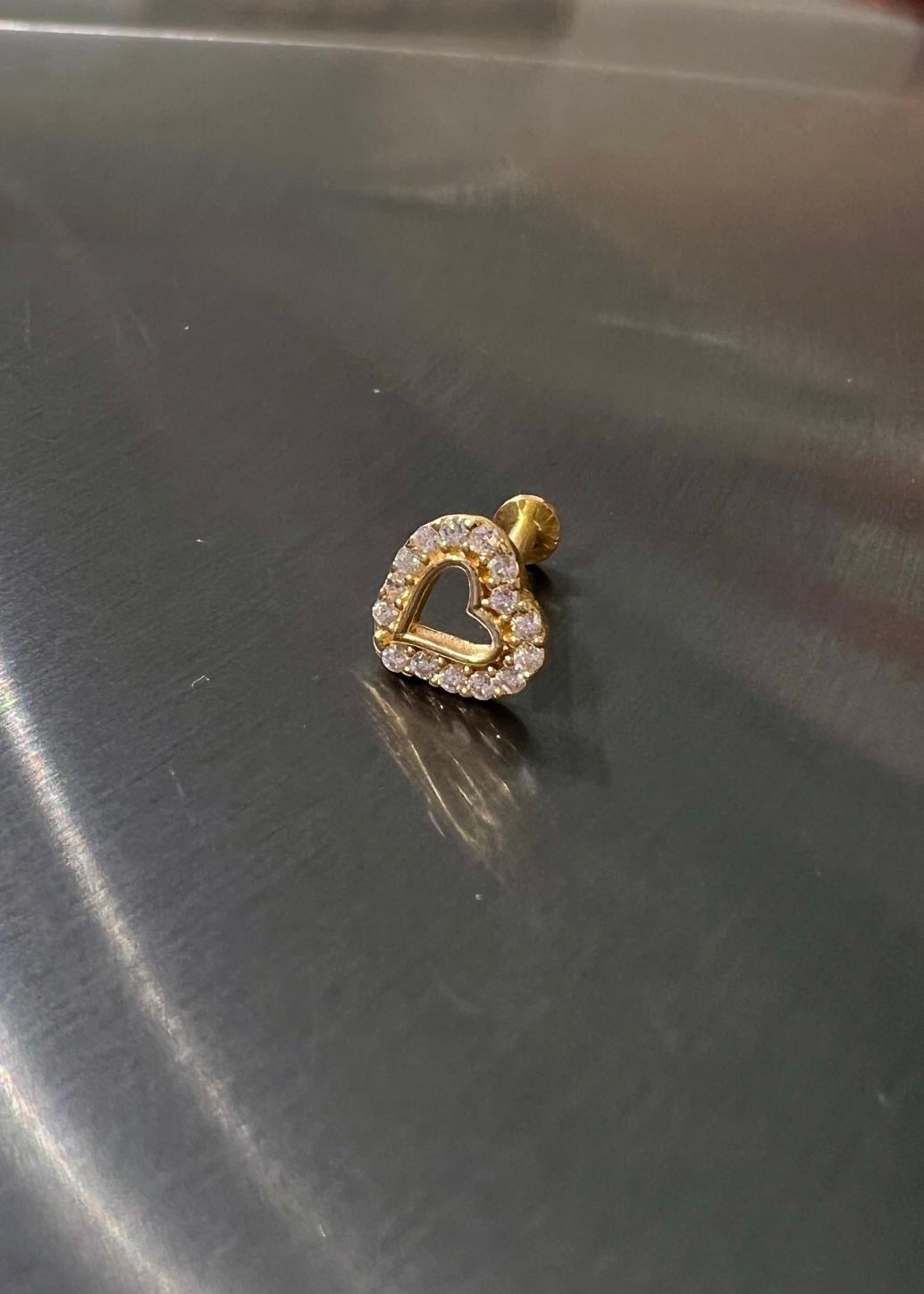 Altın Kalp Piercing