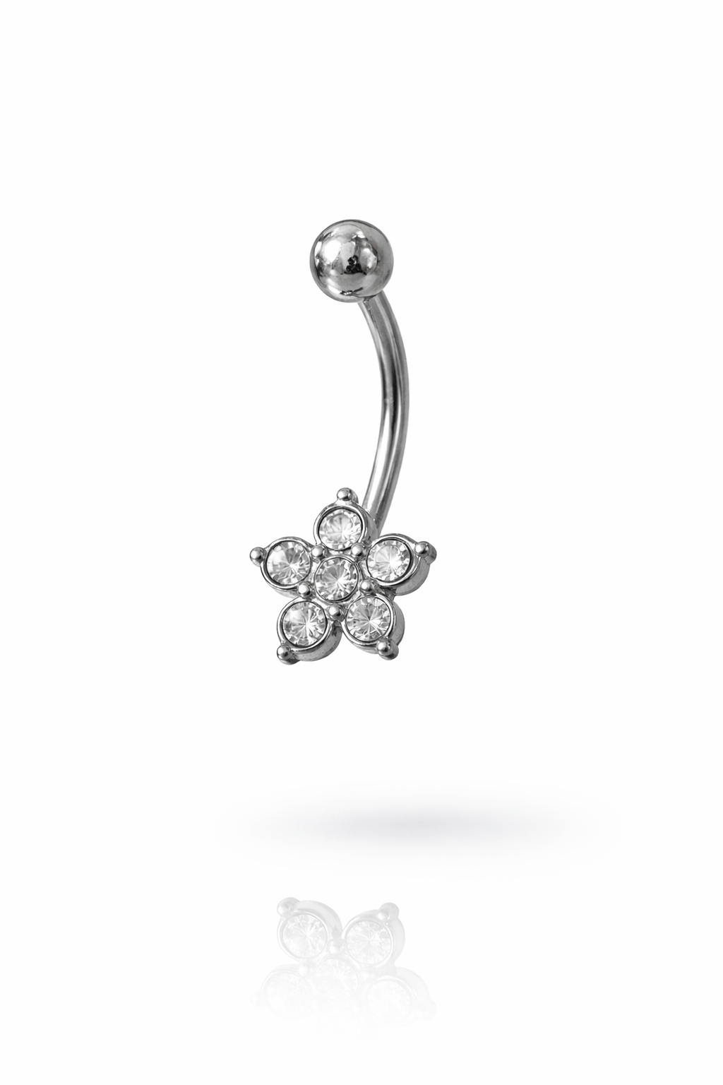 Cerrahi Çelik Çiçek Göbek Piercing