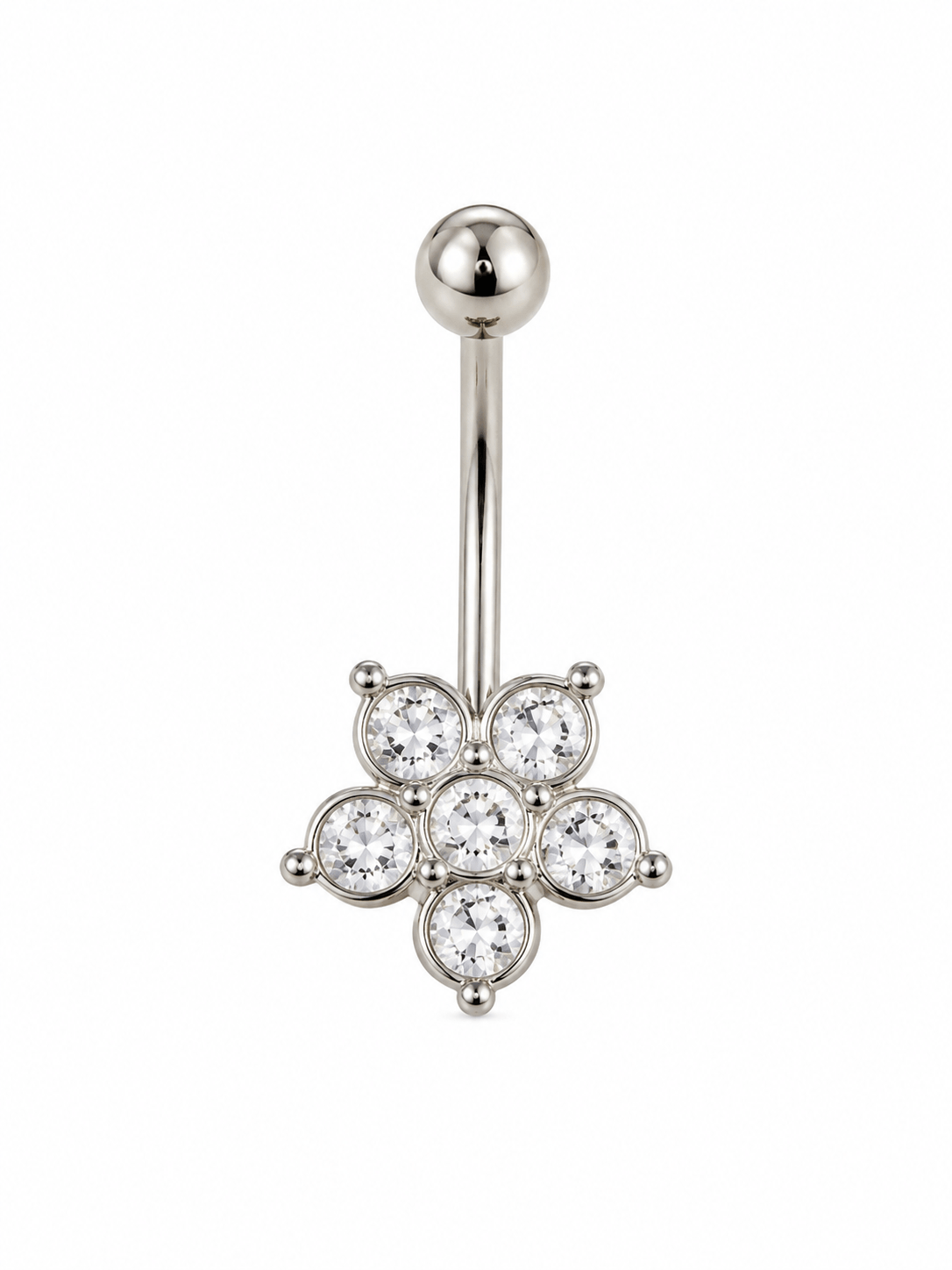 Cerrahi Çelik Çiçek Göbek Piercing