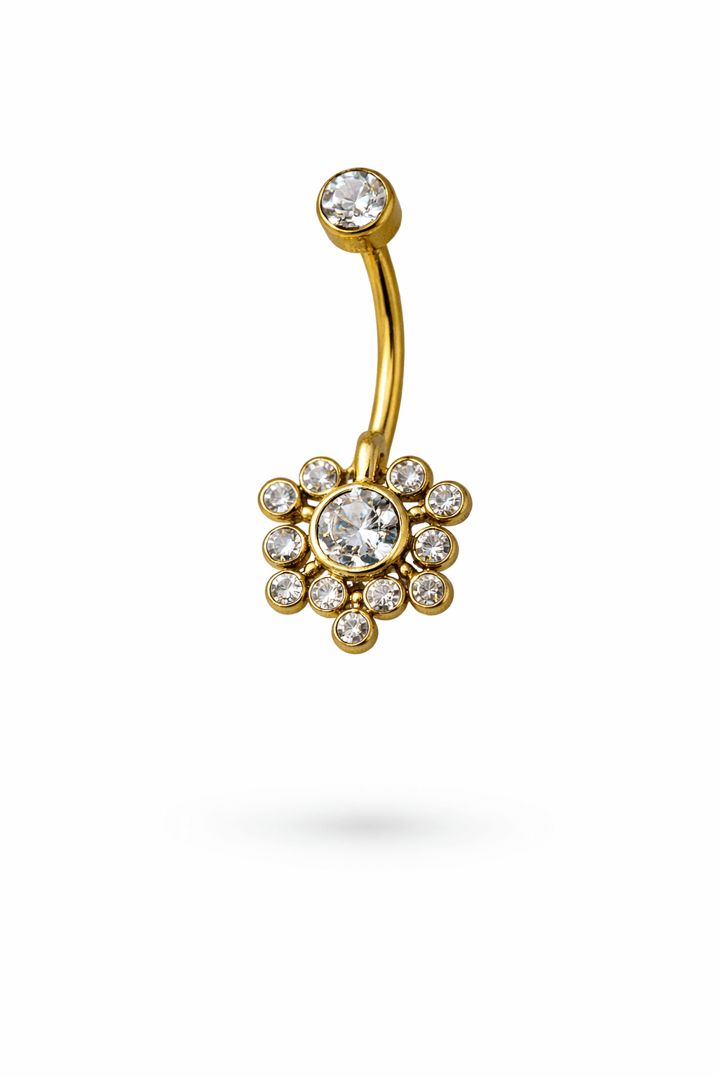 Cerrahi Çelik Çiçek Göbek Piercing